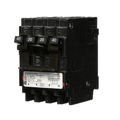 Siemens Q24020CT2 Quadplex Circuit Breaker, 2-Pole 40A-20A Inner-Outer Common-Trip, 120/240V AC, Plug-In, 10kA