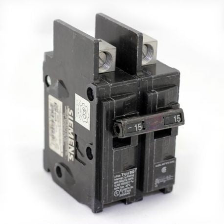 Siemens BQ2B015 2-Pole 15 Amp 120/240 Volt 10 K Circuit Breaker