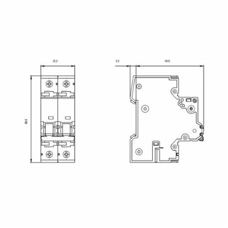 Siemens 5SY6204-7 4 Amp C Curve 2-Pole Supplementary Protector