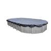 Swimline PCO142242 Swimline Super Deluxe 18' x 38' Oval Winter Cover, 4' Overlap, Silver/Black