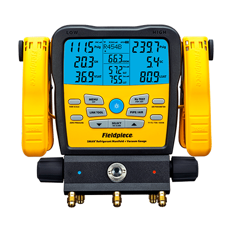 Fieldpiece SM382V Wireless Manifold, 3-Port 1/4 Port Multiple Refrigerants SMAN A2L Compatible