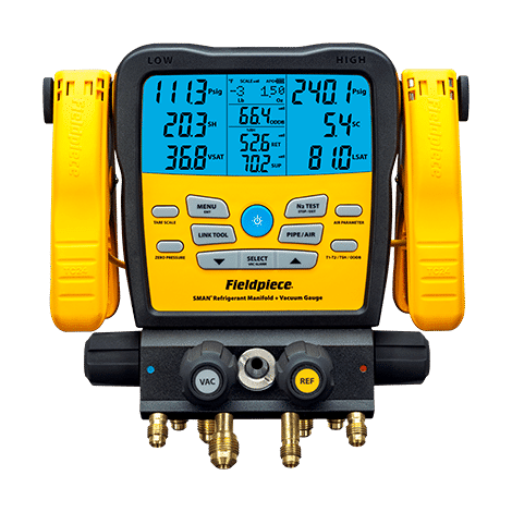 Fieldpiece SM482V Wireless Manifold, 3-Port 3/8 Port Multiple Refrigerants SMAN A2L Compatible