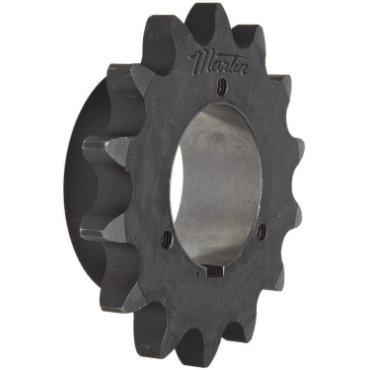 Martin 100Q20H Bushing Bore Roller Chain Sprocket - Split Taper, 100 / 1-1/4 in, 20 Teeth, Q1 Bushing, Steel Material