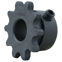 Martin 35BS10HT 1/2 Sprocket - 35 / 3/8 in, Finished Bore, 0.5000 in Bore , 10 Teeth, Steel Material, With Hardened Teeth