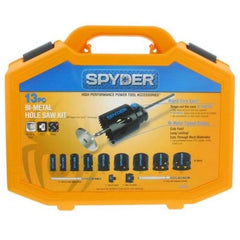 Spyder 600887 Hole Saw Kit, 13 Pieces, Bi-Metal, Blades and Arbors