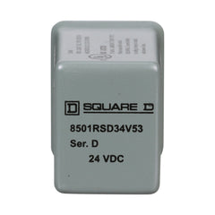 Square D 8501RSD34V53 24 VDC 5 Amp 4PDT 4CO Socket Mount DC Operated Miniature Plug-In Relay