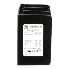 Square D 9080LBA363104 Power Distribution Block 600 Volt 335 Amp 1 Line 4 Load