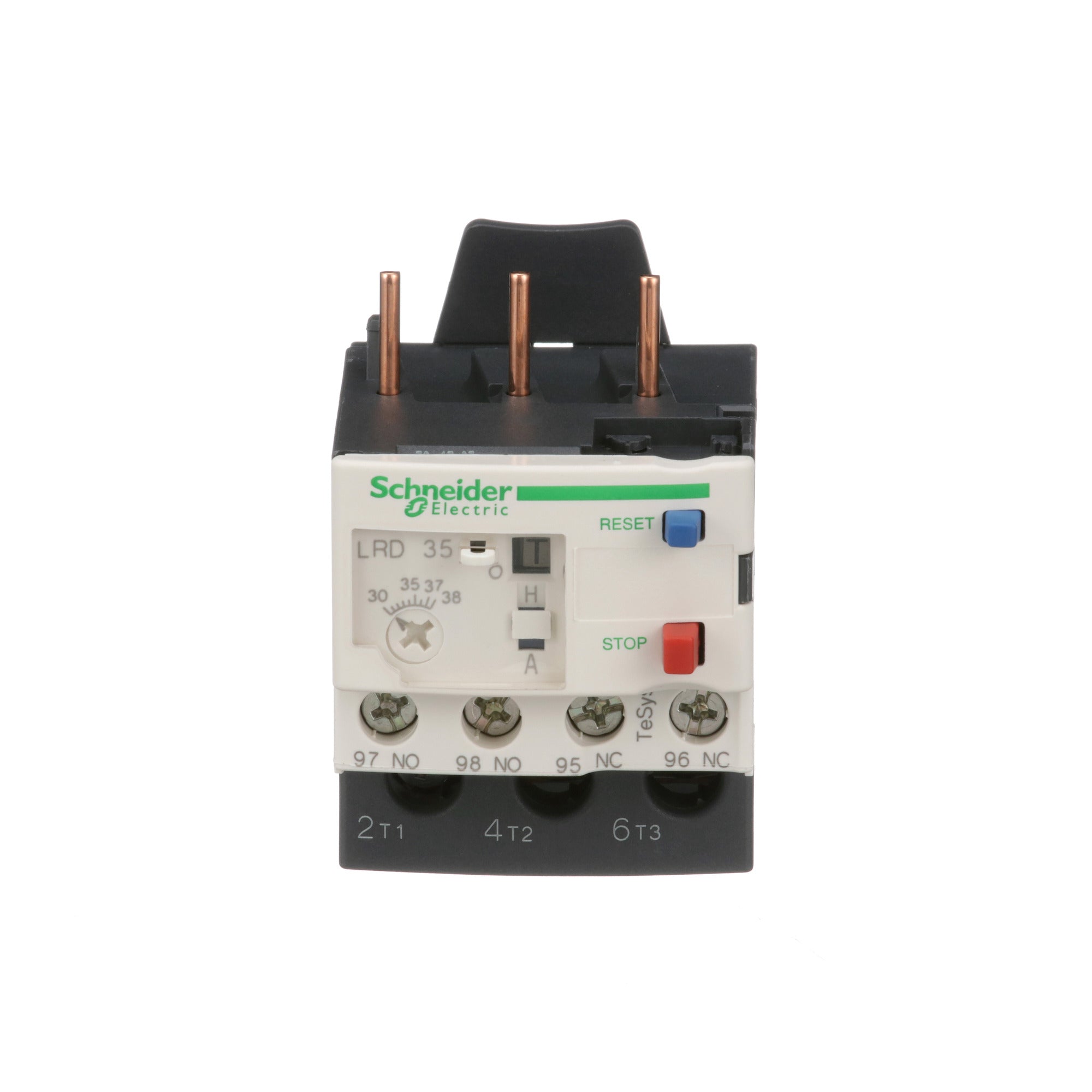 Schneider Electric LRD35 Square D 600 Volt 38 Amp 3-Pole Bi-Metallic Screw Clamp Terminal Thermal Overload Relay