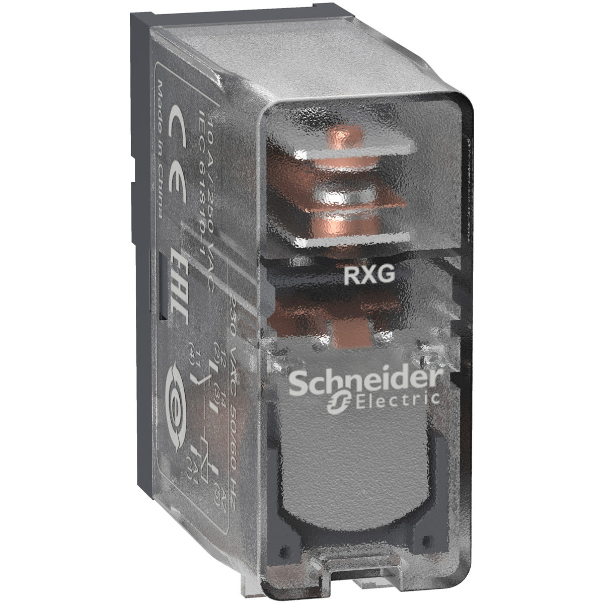 Schneider Electric RXG15F7 Interface Plug In Relay Harmony 10A 1CO Clear Cover 120V AC