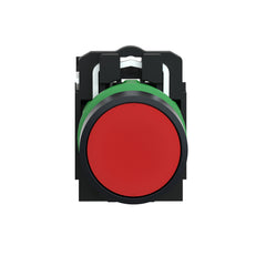 Schneider Electric XB5AA42 Push Button 600 VAC 1.2 Amp 1NC Red Round Momentary Flush Non-Illuminated