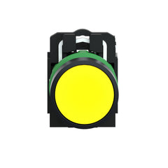 Schneider Electric XB5AA51 Square D 22 mm 600 VAC 1.2 Amp 1NO Yellow Round Momentary Flush Non-Illuminated Push Button