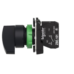 Schneider Electric XB5AJ21 Selector Switch Harmony XB5 Plastic Black 22mm Long Handle 2 Positions Stay Put 1NO