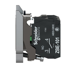 Schneider Electric ZB4BW061 Light Block with Body Fixing Collar, Harmony XB4, Metal, for BA9s Bulb, lt 250V, 1NO