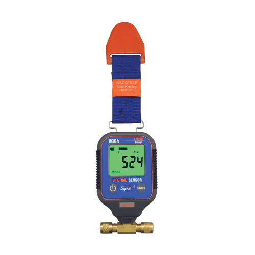 Supco VG64 Digital Vacuum Gauge, 0 to 19000 Micron Measuring, 1/4 Inch Male Flare Connection, +/- 10 % Accuracy