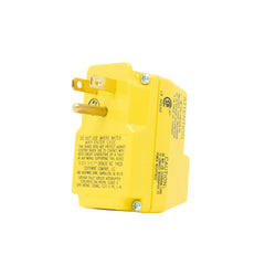 Southwire 14650013-6 Yellow 120V/15A Single Outlet GFCI Adapter, Booted Button