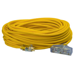 Southwire 3489SW0002 12/3 100' SJEOW Yellow Polar/Solar TriSource W/Lighted End