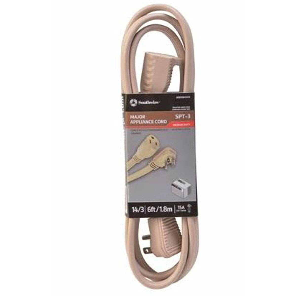 Southwire 3532SW3323 14/3 6' A/C SPT-3 Beige