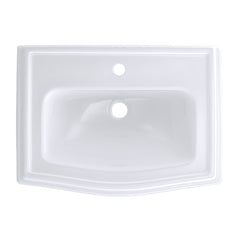 Toto LT781#01 Clayton Rectangular Self-Rimming Drop-In Bathroom Sink for Single Hole Faucets (Cotton White)