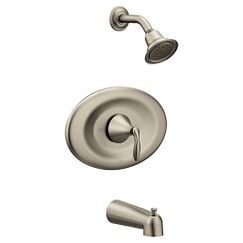 Moen T2137EPBN Eva One Handle Single Function Bathtub & Shower Faucet in Brushed Nickel (Trim Only)