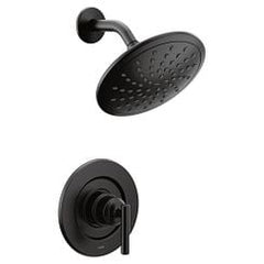 Moen T3002EPBL Gibson One Handle Single Function Shower Faucet in Matte Black (Trim Only)