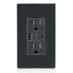 Leviton T5633-E Combination USB Charger/Duplex Receptacle 15A 125V