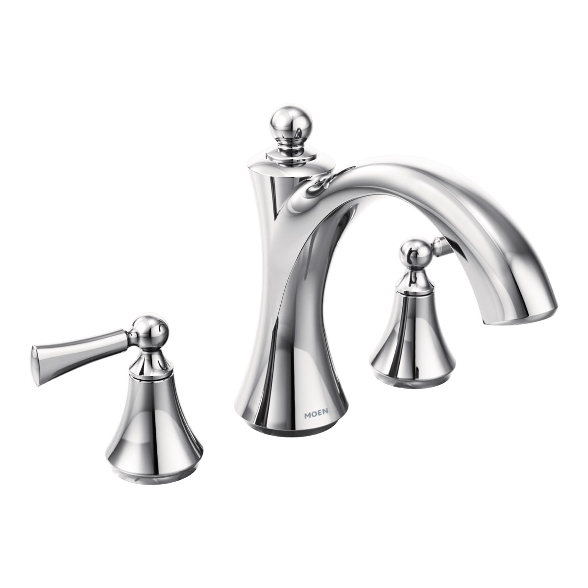 Moen T653 Wynford 2 Handle Non-Diverter Roman Tub Faucet Trim Only Chrome