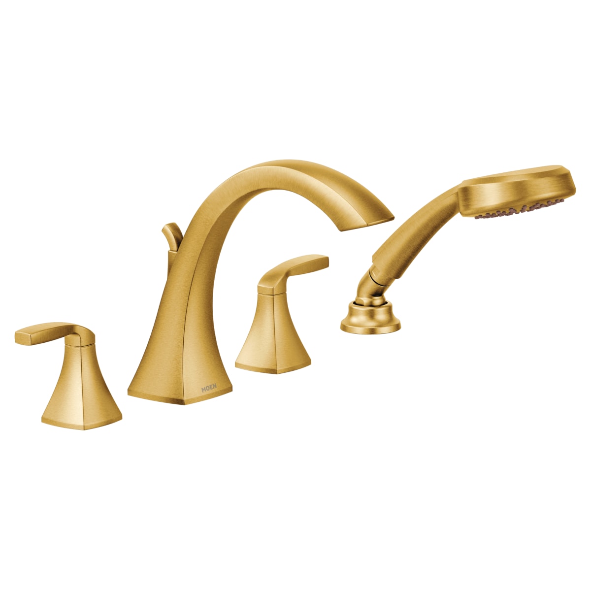 Moen T694BG Voss Two Handle Roman Tub Faucet with Handshower in Brushed Gold (Trim Only)