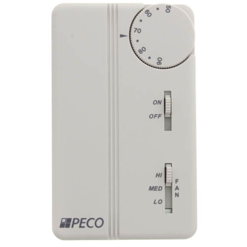 PECO TA155-017 Thermostat On/Off 24-277V 3-Speed Vertical