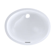 Toto LT597G01 Dantesca Oval Undermount Bathroom Sink with CeFiONtect, Cotton White