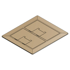 Carlon E9762BR Two Gang Rectangular Floor Box Cover Width 7.13 Inches x Length 8.25 Inches