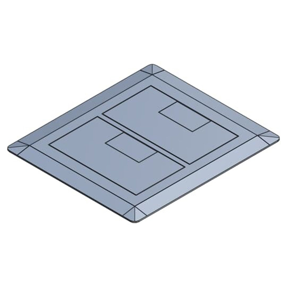 CARLON E9762S Two Gang Floor Box Cover Width 7.13 Inches x Length 8.25 Inches Replacement MPN