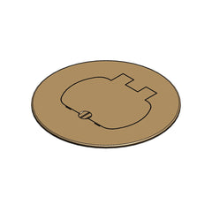 CARLON E97BR Single Door Cover for Round Floor Box, Brass, For use with GFCI and Duplex Devices