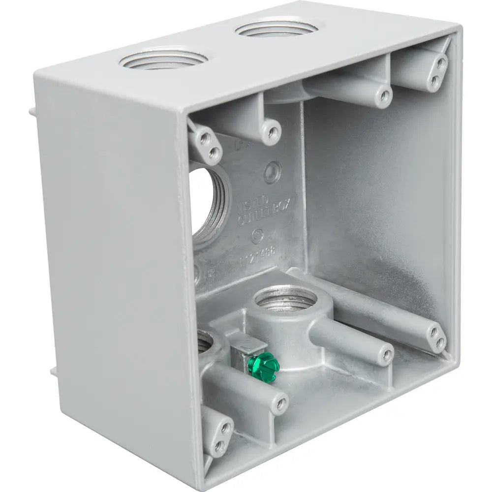 BWF DTB-75V 2-Gang Deep Weatherproof Outlet Box, 3/4 IN