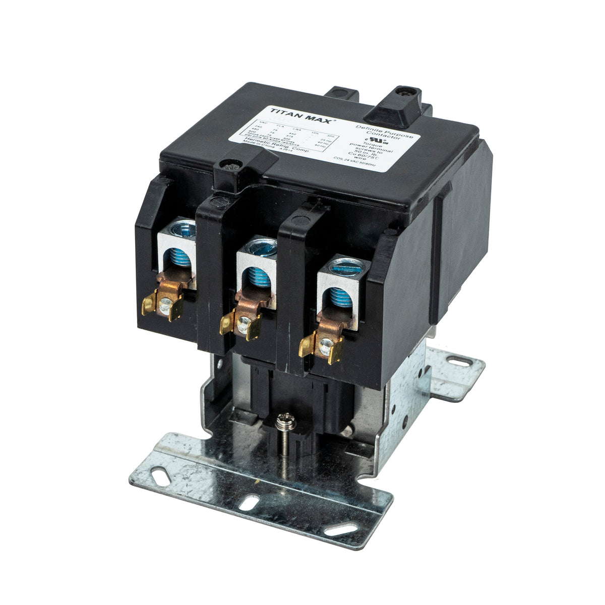 Titan Max TMX375C2 3 Pole DP Contactor, 208/240 Volt Coil, 75 Amp, replacement for TMX375C