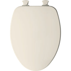 Church 585EC346 Enameled Wood Toilet Seat with Cover, Elongated Closed Front, Biscuit