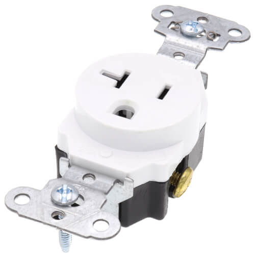 Pass & Seymour TR5351W Receptacle BL STR 125VAC 20A 2 3 WHT