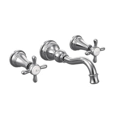 Moen TS42112 Weymouth Two Handle Wall Mount Widespread Bathroom Sink Faucet in Polished Chrome