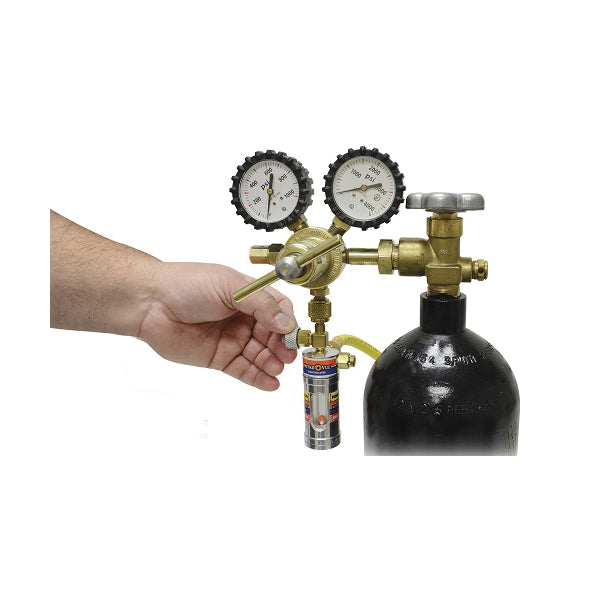 Uniweld NV1 Flow Indicator, 200 psi Pressure, Female Flare x Male Flare Connection