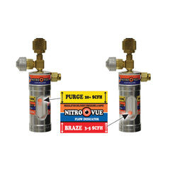 Uniweld NV1 Flow Indicator, 200 psi Pressure, Female Flare x Male Flare Connection