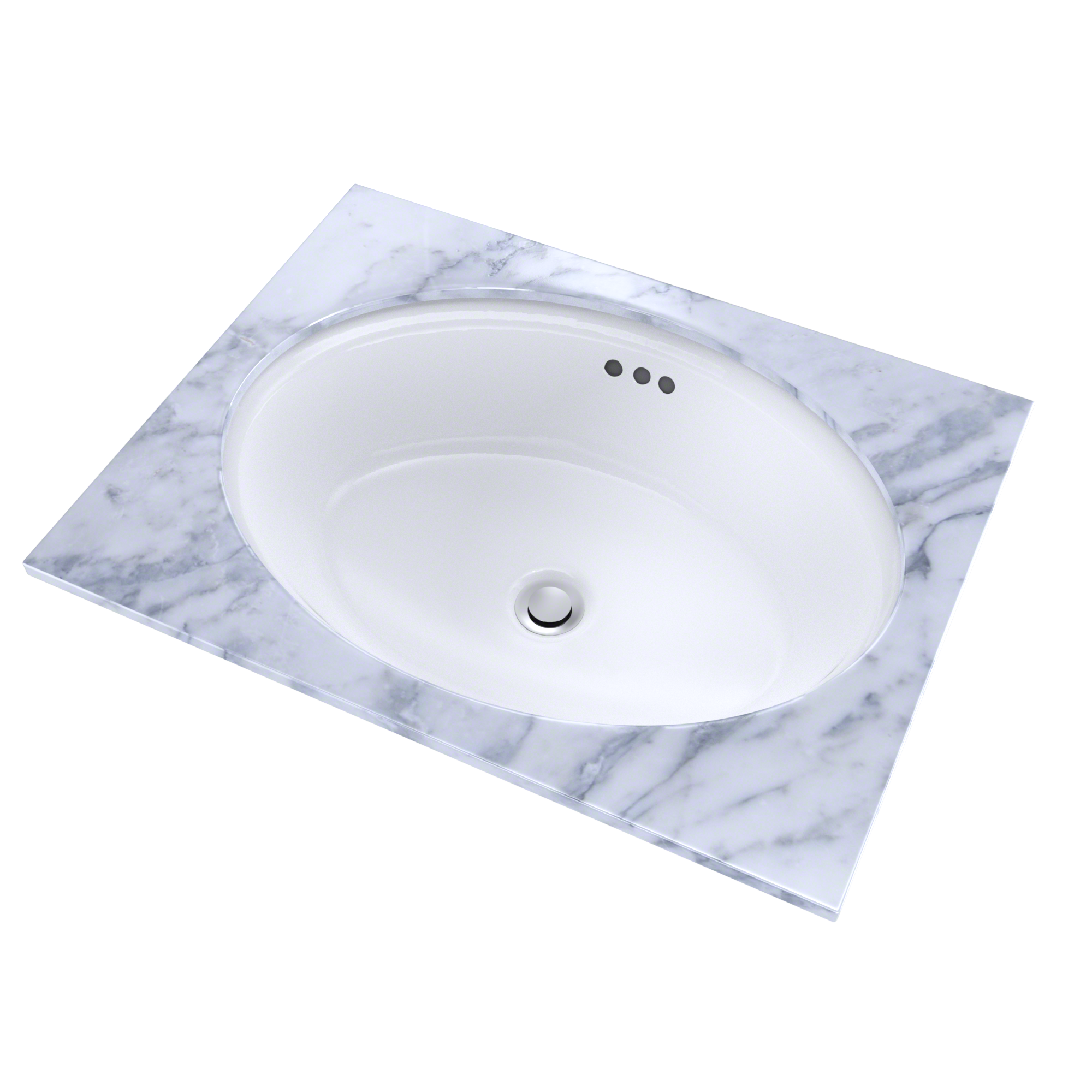 Toto LT641#01 Dartmouth 18-3/4 x 13-3/4 Oval Undermount Bathroom Sink, Cotton White