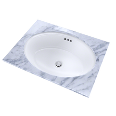 Toto LT641#01 Dartmouth 18-3/4 x 13-3/4 Oval Undermount Bathroom Sink, Cotton White