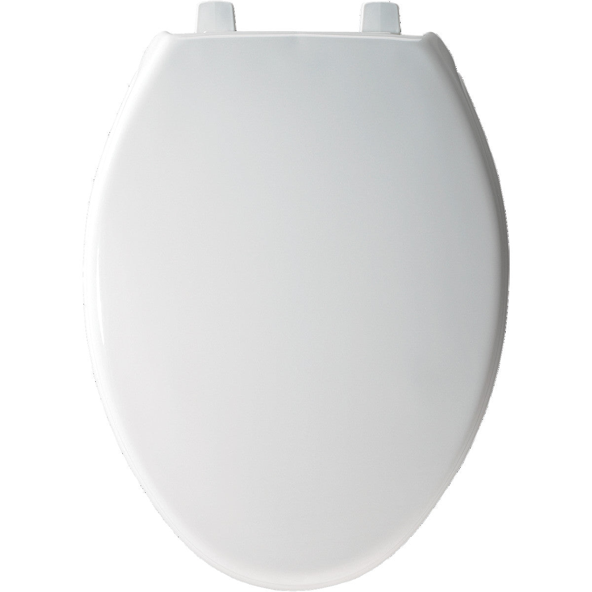 Bemis 7800TDG 000 Elongated Hospitality Plastic Toilet Seat in White with STA-TITE Commercial Fastening System and DuraGuard