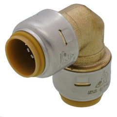 Sharkbite UR248 Push-To-Connect Ends 90 degree Elbow 1/2 PTC x 1/2 PTC Brass Replacement UR248