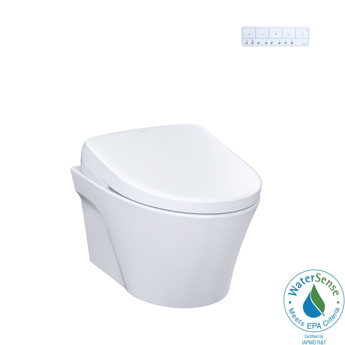 Toto CWT4264736CMFGA#MS Toto® WASHLET®+ AP Wall-Hung Elongated Toilet with S7A Contemporary Bidet Seat and DuoFit® In-Wall 0.9 and 1.28 GPF Auto Dual-Flush Tank System