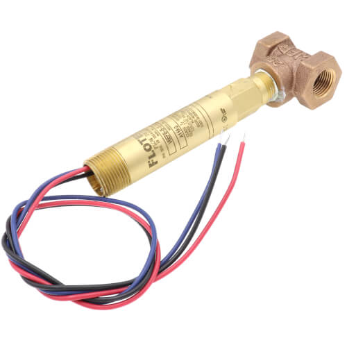 Dwyer V6EPB-B-S-1-B Flotect Series V6 Mini-Size Flow Switch Brass SPDT Snap Switch 1/2 NPT Process Connection