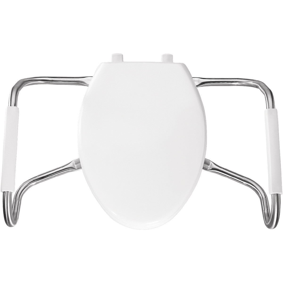 Bemis MA2150T 000 Medic-Aid Plastic Elongated Open Front With Cover Toilet Seat in White