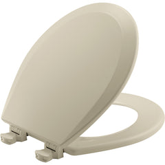 Bemis 500EC-006 Round Enameled Wood Toilet Seat with Cover in Bone