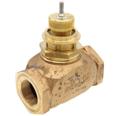 Johnson Controls VG7241PT Series VG7000 Bronze Globe Valve, Two-Way Push-Down-to-Close, Brass Trim, NPT End Connection, 1-1/4 Inch Valve Size, 18.5 Cv