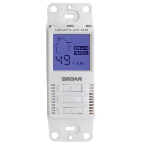 Broan VT7W Deco-Touch Wall Control for ERV and HRV Units in White