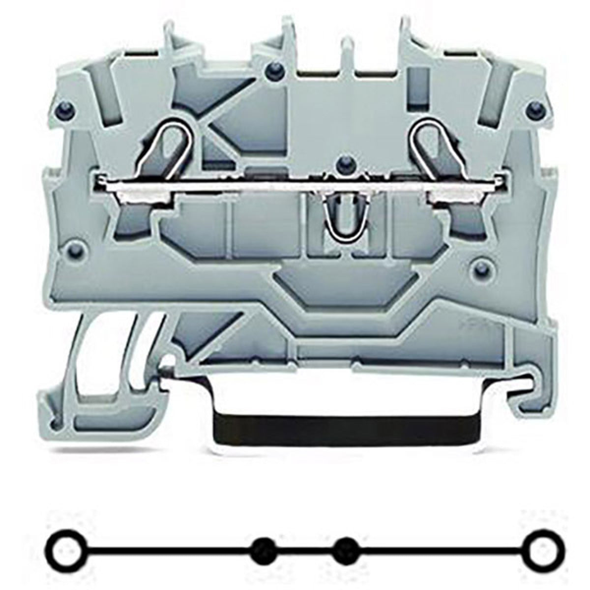 WAGO 2000-1203 Feed-through/thru Terminal Block 1P 2 Wires